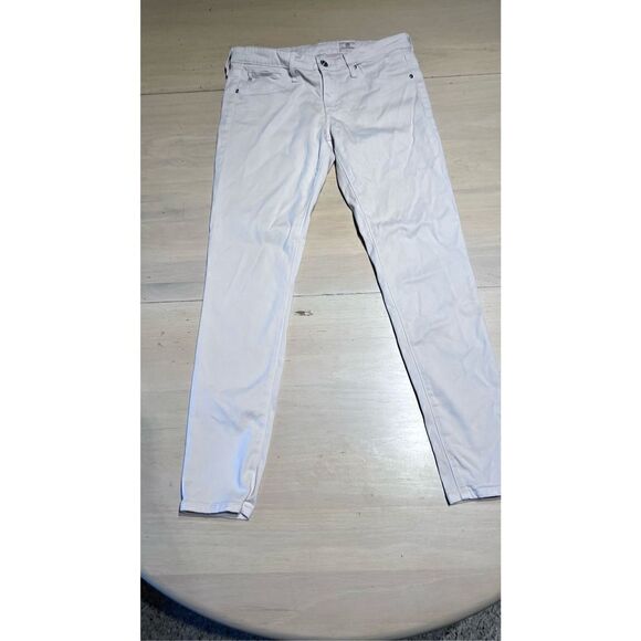 AG Adriano Goldschmied Women's Super Skinny Legging Ankle Jeans White Size 27R - Picture 1 of 13